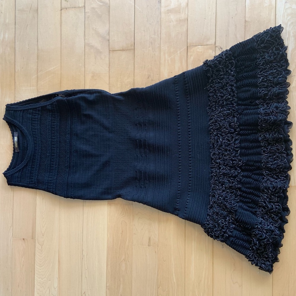 Roberto Cavalli black knit dress